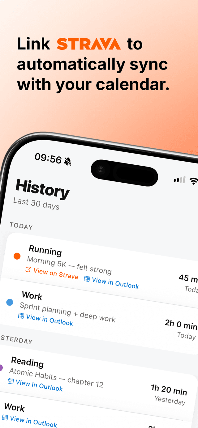 History with Strava sync